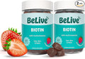 BeLive Biotin Gummies with MultiVitamins, Folate, Inositol – Supports Hair Growth, Healthy Skin & Nails – Vegan, Pectin Based – Strawberry Flavor (2)