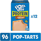 Pop-Tarts Protein Toaster Pastries, 10g Protein, Boostin' Brown Sugar Cinnamon (96 Pop-Tarts)