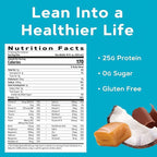 GNC Lean Shake 25 Protein Shake, Clinically Proven Weight Management, Meal Replacement, 25g Protein with Zero Added Sugar, Ready To Drink, Coconut Caramel, Pack of 12
