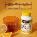 Healthy Origins Digestive Enzymes (Broad Spectrum, Non-GMO, Gluten Free, Digestive Support), 90 Veggie Caps