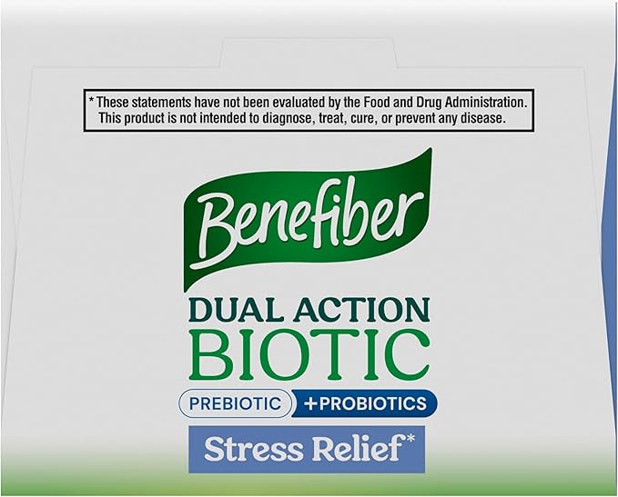Benefiber Dual Action Biotic Plus Stress Relief, 18 Count Stick Packs