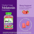 21st Century VitaJoy Melatonin 5mg Gummies (120 Count), Strawberry Flavor Chewable Sleep Aid for Adults, Promotes Relaxation and Restful Sleep, Non-Habit Forming, Gluten-Free