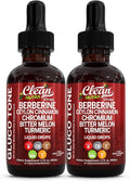 Organic Ceylon Cinnamon Berberine Liquid Drops Supplement with Bitter Melon Extract, Glucomannan, Gymnema, Chromium, Turmeric, Organic Panax Ginseng, Apple Cider Vinegar, Moringa Powder Vegetarian (2)