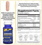 NATURAL STACKS Dopamine Brain Food - 650mg L-Tyrosine Supplement - Dopamine Supplement for Focus & Mental Drive - Supports Mental Energy - Neurotransmitter Support with B Vitamins - 120 Capsules