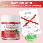 GREENPEOPLE Magnesium Glycinate Gummies 400mg - Sugar Free Magnesium Supplement with Magnesio Citrate, Vitamin D, and B6 for Calm Support & Sleep for Adults - High Absorption - Raspberry Gummies