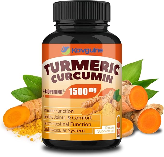 Turmeric Curcumin Supplement with Black Pepper – 1650mg Organic Turmeric Capsules, 95% Curcuminoids, Turmeric for Joint Support, Anti Inflammatory Supplement for Men & Women, 60 Veggie Capsules