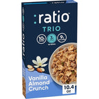Ratio Trio Vanilla Almond Crunch Cereal, 10g Protein, Keto Friendly, 10.4 oz