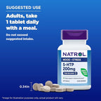 Natrol 5-HTP 200mg Dietary Supplement to Support a Balanced Mood, 60 Time Release Tablets, 60 Day Supply,(Pack of 2)
