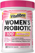 Probiotics for Women 100 Billion CFU 15 Strains, DailyProbiotic & Prebiotic Supplement with Organic Cranberry to SupportVaginal, Digestive, Immune Health, Shelf Stable, 60 Vegan Capsules