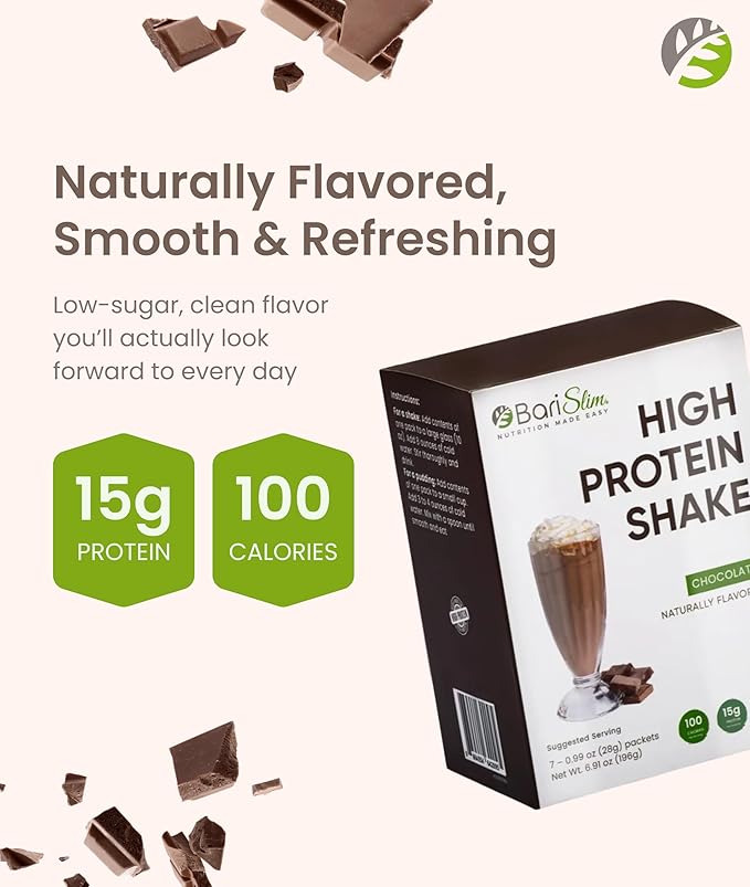 BariSlim High Protein Shake - Delicious & Nutritious Meal Replacement Shake - Low Sugar & Carb - Formulated for Bariatric Patients & Post-Weight Loss Surgery Support | Chocolate Shake (9 oz)