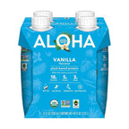 ALOHA Organic Plant-Based Protein Drink – Vanilla Flavor | GLP-1 Friendly with 18g Protein, 5g Sugar, 3g Fiber | Made w/Creamy Coconut Milk, No Stevia | Vegan, Non-GMO, Gluten-Free, 11oz (12 Pack)