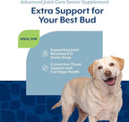 NaturVet Senior Advanced Joint Health Dog Supplement – Includes Glucosamine, MSM, Chondroitin, Collagen – Helps Supports Canine Joint Health Function – 120 Ct. Soft Chews