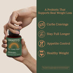 Akkermansia Probiotic for Appetite Suppressant & Craving Control | Increases GLP-1 for Weight Loss | 60 Day Supply | Made in USA | Bacillus Coagulans, B2, D3 & Chromium | SIBO Friendly, Vegan