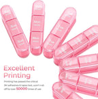 Daviky Pill Organizer 3X a Day, Weekly Pill Box 7 Day, Travel Pill Case with Large Containers, 3 Times Medcine Organizer for Vitamins, Medication, Supplements and Fish Oils (Pink)