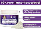 GENEX Trans Resveratrol 1000mg Powder Serving 99% Pure Micronized Pharmaceutical Grade | 30 Servings/30Grams | 1 Gram Per Day 30-Day Supply Made in a GMP & NSF Certified Facility