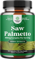 Extra Strength Saw Palmetto Extract - Advanced Herbal Complex for Hair Health and Urinary Support with Plant Sterols & Flavonoids - Potent Herbal Supplement with 500mg per Serving - 100 Count