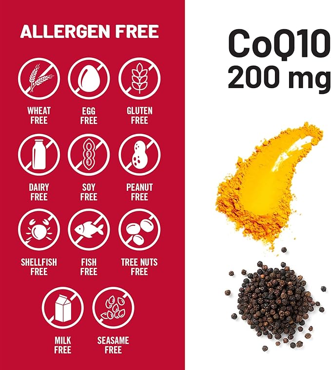 NatureWise CoQ10 200mg Softgels, High Potency Ubiquinone - Coenzyme Q10 Supplement - Antioxidant for Heart Health + Energy - Vegan, Non-GMO, Gluten-Free - 90 Count[3-Month Supply]