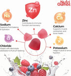 Electrolyte Hydration Gummies Sugar Free | Mixed Berry Flavor - 5 Essential Electrolytes for Runners, Post-Workout Recovery & Endurance – Energy Support Chews, Great Taste, 60 Gummies
