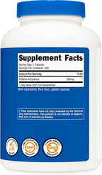 Nutricost Caffeine 500 Capsules, 200mg Per Capsule (2 Bottles)