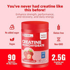 Novomins Creatine Monohydrate Gummies 5000mg for Men & Women, Chewables Creatine Monohydrate for Muscle Strength, Muscle Builder, Energy Boost, Pre-Workout Supplement(90 Count)-Strawberry Flavor