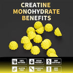 Nutravita NSF Certified Creatine Gummy - Creatine Monohydrate Gummies for Men & Women-5g of Creatine Monohydrate per Serving - Sugar Free,Vegan, Passion Fruit Flavor, 120 Count