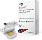 Irosolv – IBSA Iron - Dietary Supplement – 30 mg Iron 400 mcg Folic Acid-30 Oral Dissolving Films for Immediate Release and Tolerability - Gluten-Free, Lactose-Free, Sugar-Free, Non-GMO