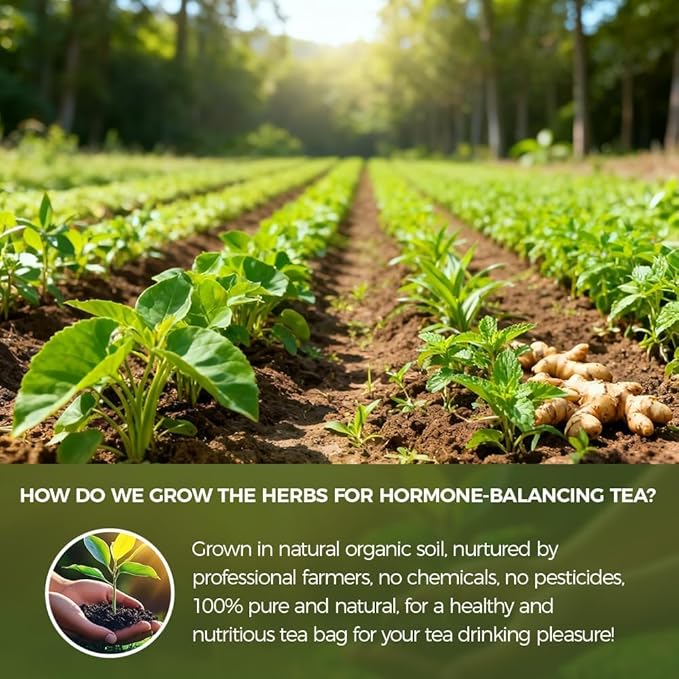 Natural Hormone Balance Tea 120g.100% natural ingredients Raspberry Leaf,Nettle Leaf,Ginger,Spearmint Leaf Hormone Herbal tea.for PMS & PCOS Supplements.