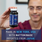 AgeImmune Nattokinase Supplement 4000 FU 200mg - Enzyme - Cardiovascular Support 120 Capsules -Derived from Japanese Natto - Made in The USA Without Magnesium Stearate.