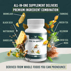 Spike Tri-Support+ with Nattokinase, Bromelain, and Turmeric - Includes Dandelion Extract, Black Seed Extract, Green Tea Leaf, Selenium for A Full Spectrum Spike Support Supplement