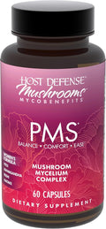 Host Defense MycoBenefits PMS Capsules - Mushroom Supplement for Women's Health Support - Support for Monthly Hormonal Fluctuations - Includes Maitake, Reishi, Vitex - 60 Capsules (30 Servings)