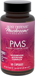 Host Defense MycoBenefits PMS Capsules - Mushroom Supplement for Women's Health Support - Support for Monthly Hormonal Fluctuations - Includes Maitake, Reishi, Vitex - 60 Capsules (30 Servings)
