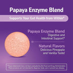 21st Century Papaya Enzyme Chewable (100 Count), Papaya & Pineapple Digestive Enzymes for Gut Health, Tropical Flavor, Non-GMO, Gluten-Free, No Added Salt, Artificial Flavors