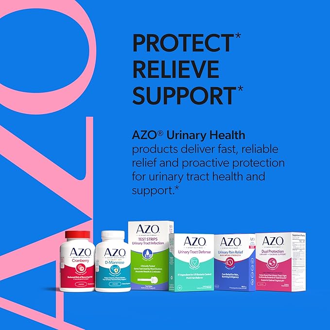AZO Urinary Pain Relief Maximum Strength | Fast Relief of UTI Pain, Burning & Urgency | Targets Source of Pain | #1 Most Trusted Brand | 48 Tablets