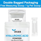 100% Pure Hyaluronic Acid Powder | High Molecular Weight Hyaluronic Acid Serum Powder | 60g(2.12oz) Cosmetics Grade | Sodium Hyaluronate | HMW Hyaluronic Acid ingredient for DIY Serums