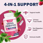 ZEBORA Vaginal Probiotics for Women 100 Billion CFUs, Probiotic for Digestive Health & Vaginal pH Balance & Urinary Tract Health, with Organic Cranberry & Prebiotics, 90 Veggie Capsules