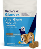Vetnique Glandex Anal Gland Soft Chew Treats with Pumpkin for Dogs Digestive Enzymes, Probiotics Fiber Supplement for Dogs Boot the Scoot (30ct, Peanut Butter Chews)