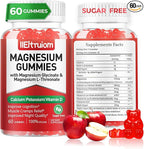 Liposomal Magnesium Complex 190mg for Kids Per Serving, Magnesium Glycinate with L-Threonate, Vitamin D3, CoQ10, L-Threonate Gummies for Rest Support, Sugar/Gluten Free, 60 Count