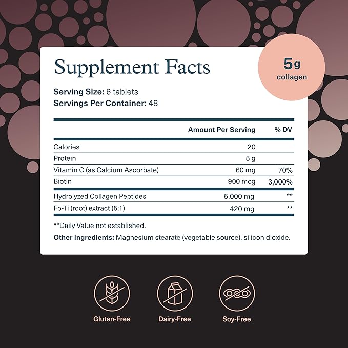 Youtheory Men’s Collagen - 5,000 mg Hydrolyzed Collagen Peptides - with Amino Acids, Vitamin C, & Natural Ingredients - Supports Joint, Muscle, Hair & Nail Health* - 290 Tablets (48-Day Supply)