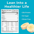 GNC Lean Shake 25 Protein Shake, Clinically Proven Weight Management, Meal Replacement, 25g Protein with Zero Added Sugar, Ready To Drink, Banana Cream, Pack of 12