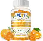 Potassium Magnesium Gummies - High Absorption Magnesium Glycinate & Potassium Citrate Plus Omega 3, B6, D3, K2 & Calcium - Chewable Gummy for Leg Cramps, Immunity & Energy Orange 120 Gummies