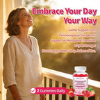 Perimenopause Support Gummies for Women - Menopause Relief & Balance Supplement with Black Cohosh Chasteberry Vitamins D3 B6 for Hot Flashes Night Sweats & Mood