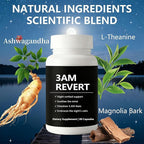 Kleos Cortisol 3 AM Revert, 3 AM Revert Supplement Capsules for Women - Balance Cortisol & Night Relaxation with Ashwagandha, L-Theanine and Magnolia Bark - 60 Capsules (1)
