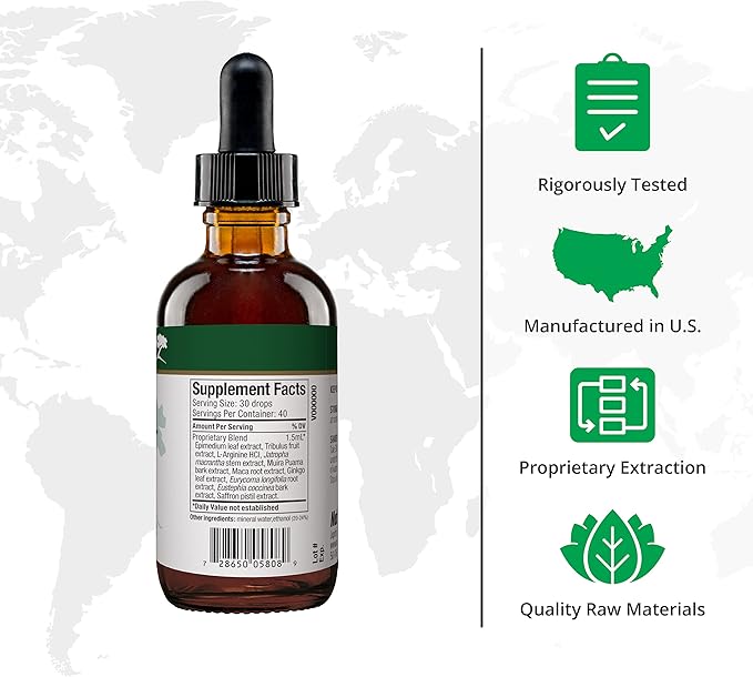 NutraMedix Natural Boost for Men - Amino Acids and Energy Support - Ginkgo Biloba, Maca Root, Saffron Extract, Epimedium, and L-Arginine - Men's Health Supplement (2oz / 60ml)