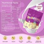 Colostrum Gummies, 1000 mg Grass Fed Colostrum Chews Colostrum Supplement for Gut Health, Hair Growth, Beauty, and Immune Support, Raspberry Flavor 60 Servings