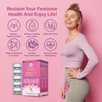 NutriCelebrity NutriFlora-Pro Probiotics for Women - Support Vaginal, Urinary Health (UTI), Digestive System, Period Pain, Yeast, and BV Relief, Cranberry Pills, 10 Billion CFU 6 Strains (30 Caps)
