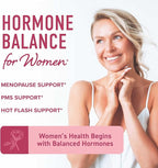 Hormone Balance Liquid Drops | with Black Cohosh, Stinging Nettle, Red Raspberry Leaf, Chasteberry & More | Menopause, Hot Flash, & PMS Relief Menstrual Herbal Support Tincture | Vegan Formula | 2oz