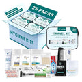 TrekTote 20 Piece Hygiene Kit Bulk, Travel Size Toiletries Set, Care Package Supplies, Mini Deodorant Shampoo Body Wash Toothbrush Toothpaste Razor Kit, TSA Approved, Clear Bag