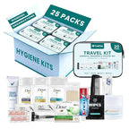 TrekTote 20 Piece Hygiene Kit Bulk, Travel Size Toiletries Set, Care Package Supplies, Mini Deodorant Shampoo Body Wash Toothbrush Toothpaste Razor Kit, TSA Approved, Clear Bag