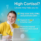 Cortisol Gummies for Women & Men, Sugar Free Cortisol Reducer Supplements w/ Magnesium, Ashwagandha, Mushroom, L-theanine, Rhodiola, Vitamin B6 B12 for Cortisol Detox, Relax, Sleep Support 2 Pack