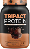 Nutrology TRIPACT Protein Powder - 7-in-1 Meal Replacement Shake with Grass Fed Whey Protein Powder, Pea, Rice, & Greens - Boost Muscle Recovery & Immunity, Creamy Chocolate Flavor, 40 Servings